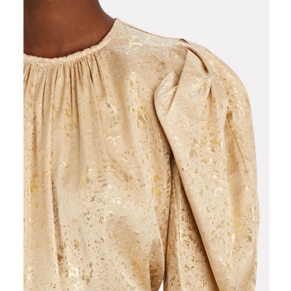 Ulla Johnson Gilded Ballon Sleeve Ivy Blouse in Sand - Picture 9 of 16